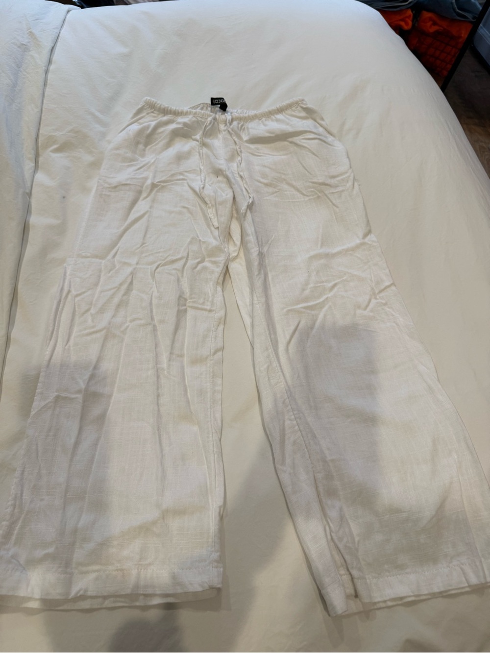 H&M Linen-Blend Relaxed Drawstring Pants XXS